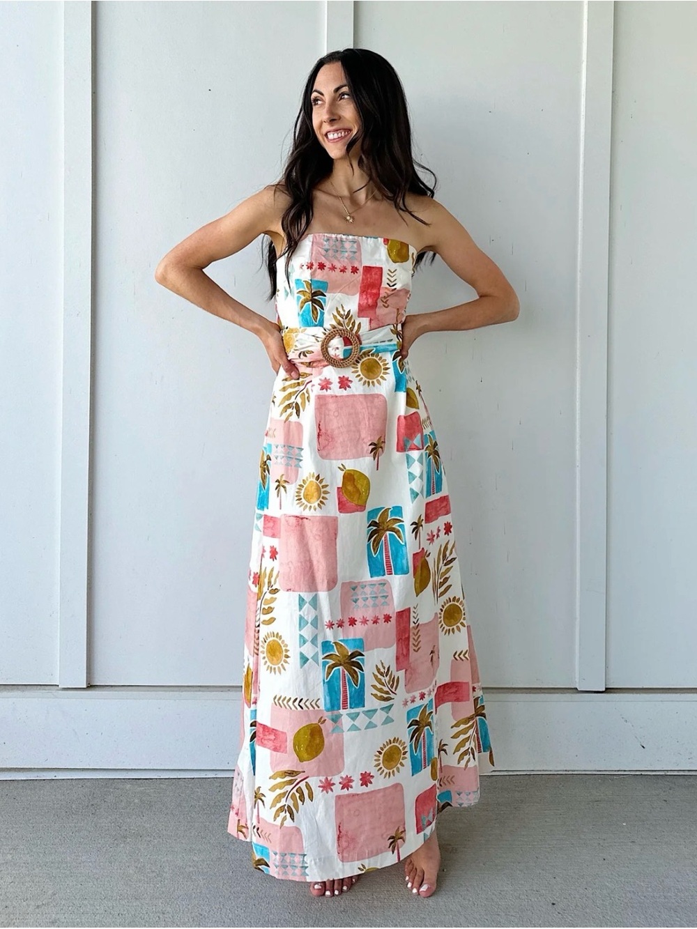 Dress Forum Amalfi Escape Strapless Maxi Dress